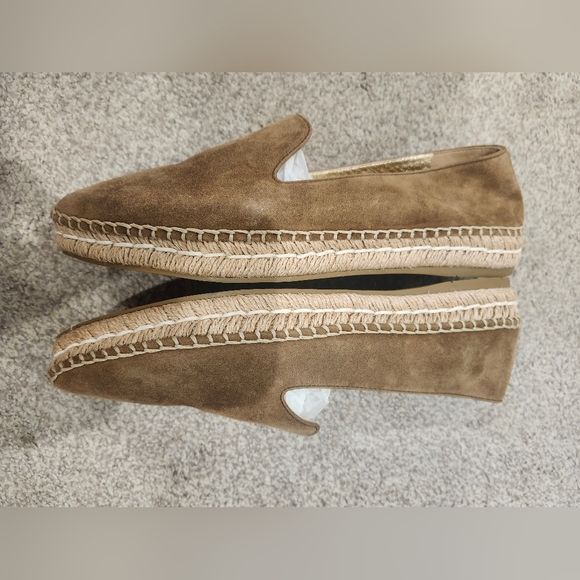 Prada Pointed Toe Suede Slip on Shoes Espadrilles 37.5 Made in Italy Luxury - Picture 5 of 10